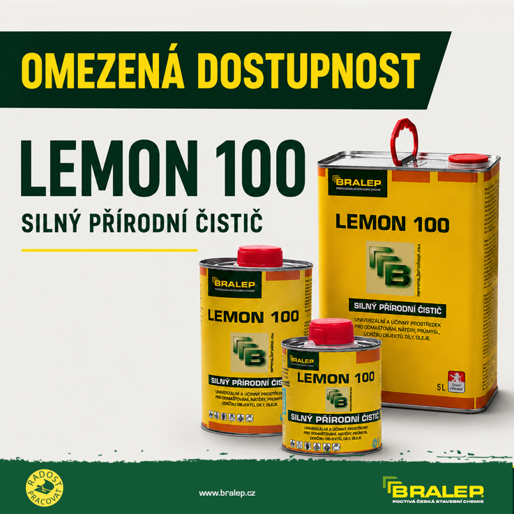 Přechodná omezená dostupnost přírodního čističe Lemon 100